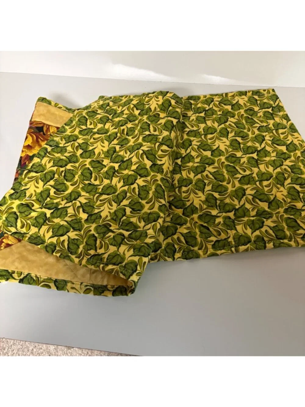 Handmade Floral Quilted Table Runner Cottagecore Patchwork Farmhouse Decor